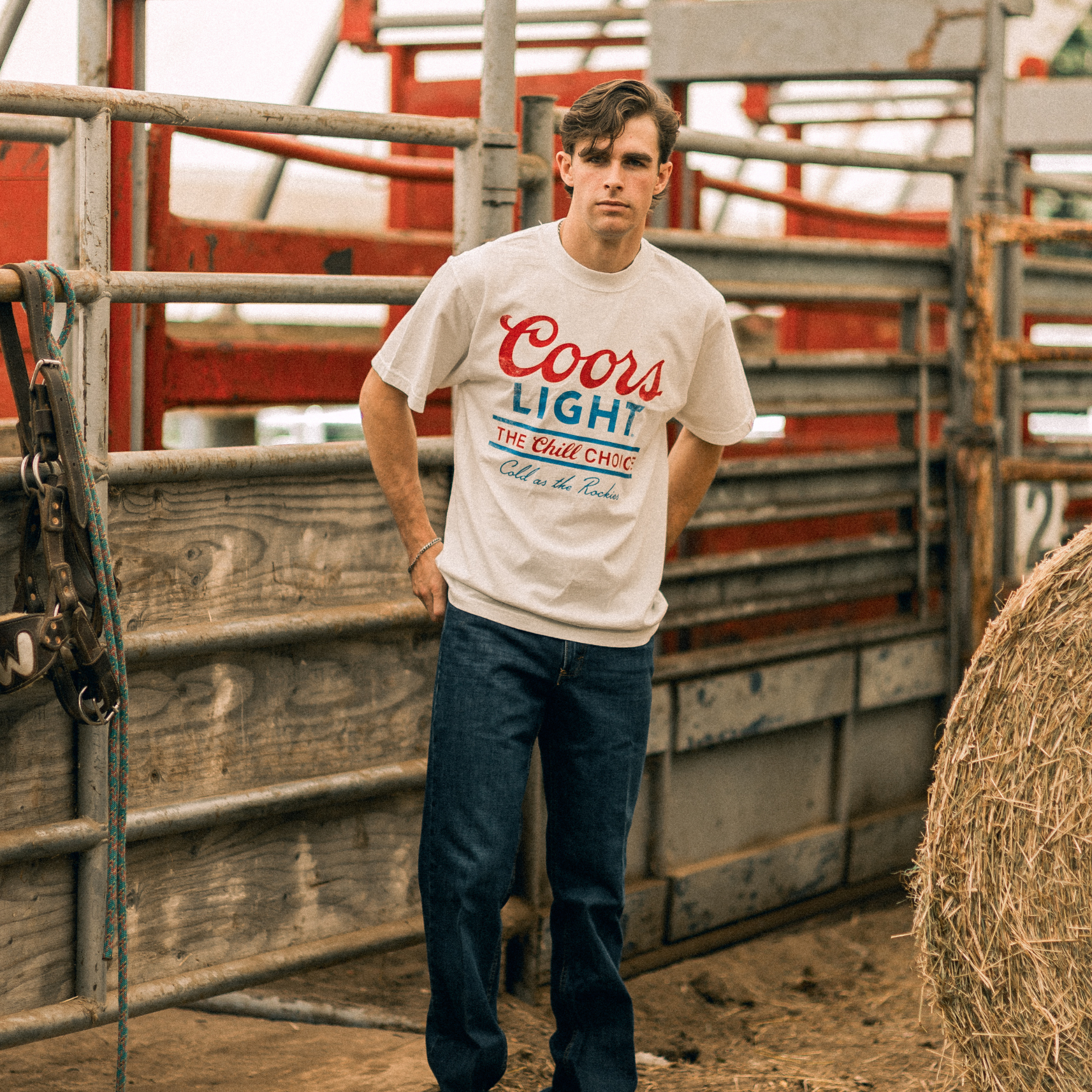 COORS LIGHT GOLDEN COLORADO VINTAGE STYLE T-SHIRT