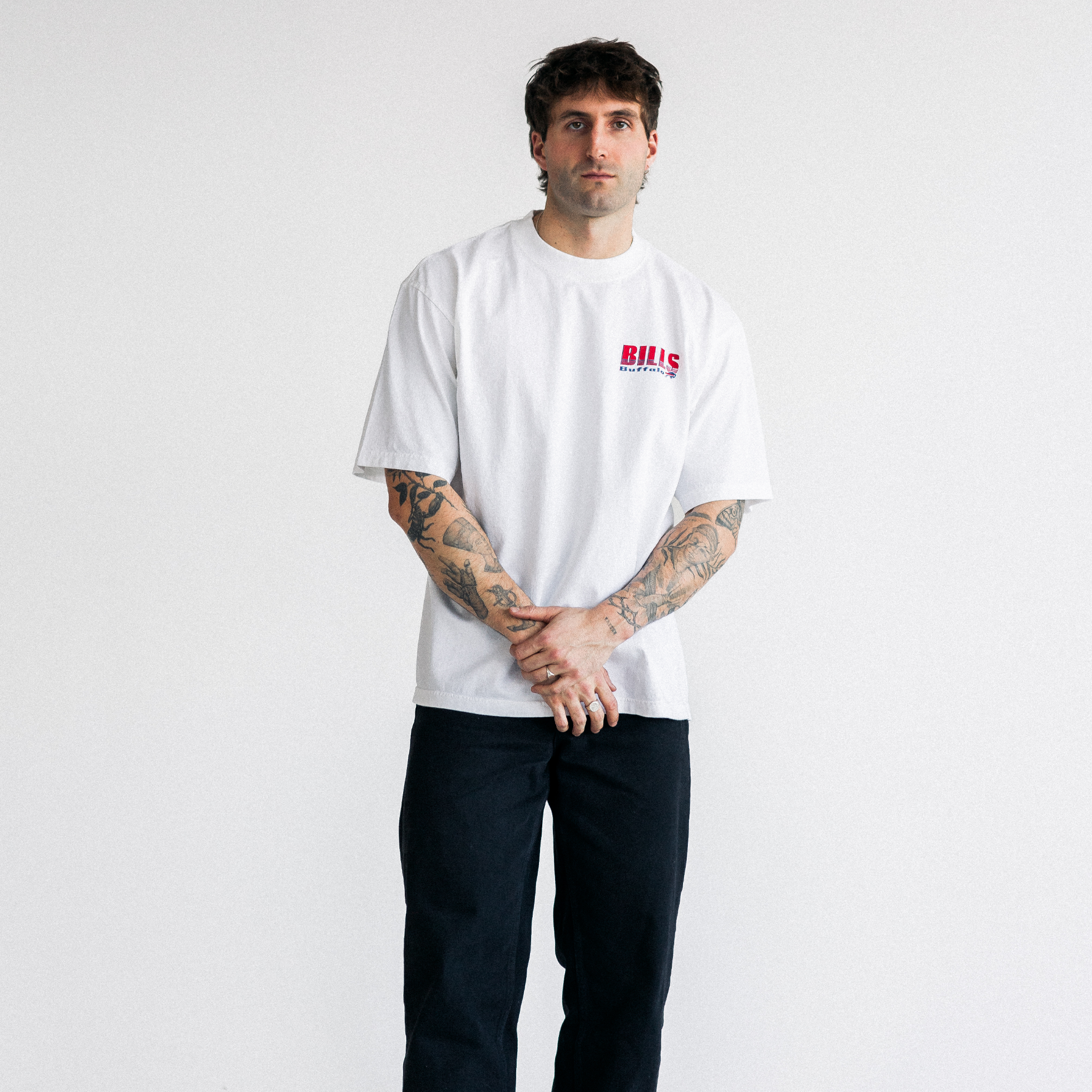 BUFFALO BILLS VINTAGE STYLE T-SHIRT - WHITE
