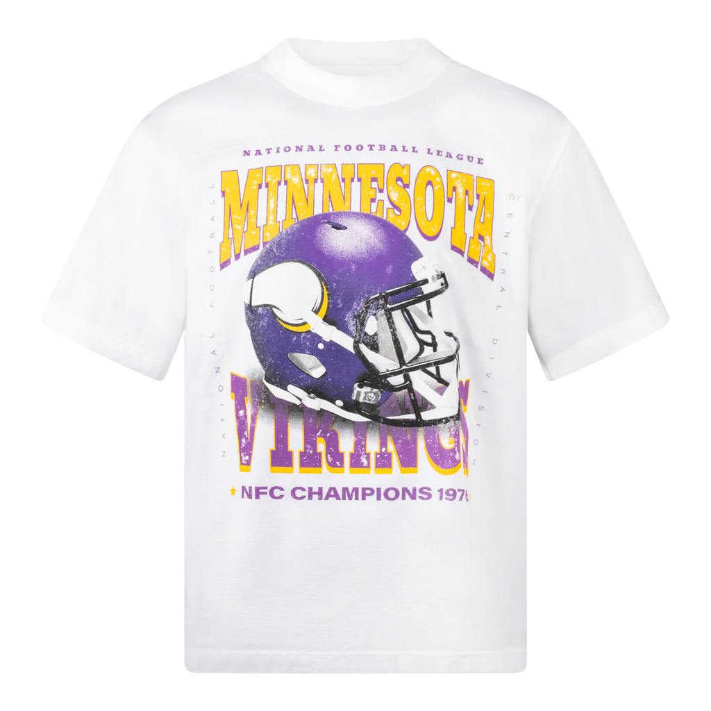 MINNESOTA VIKINGS VINTAGE STYLE T-SHIRT - WHITE