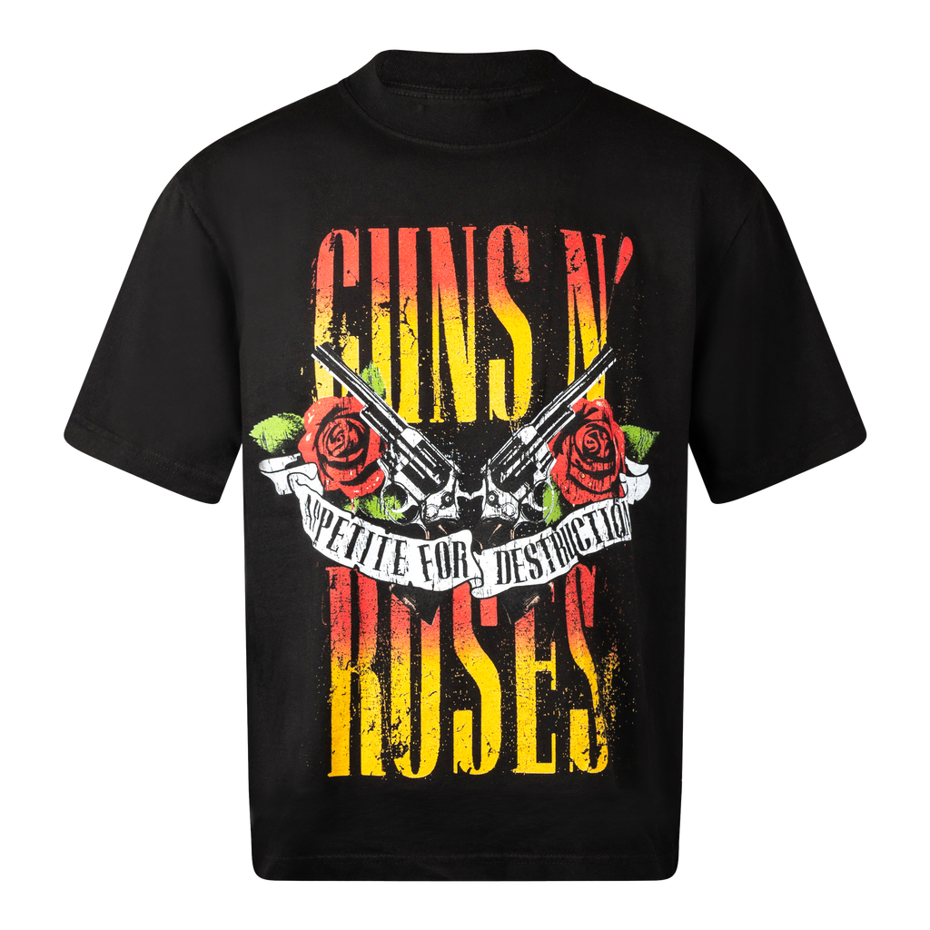 GUNS N’ ROSES 1987-88 TOUR VINTAGE STYLE T-SHIRT - BLACK