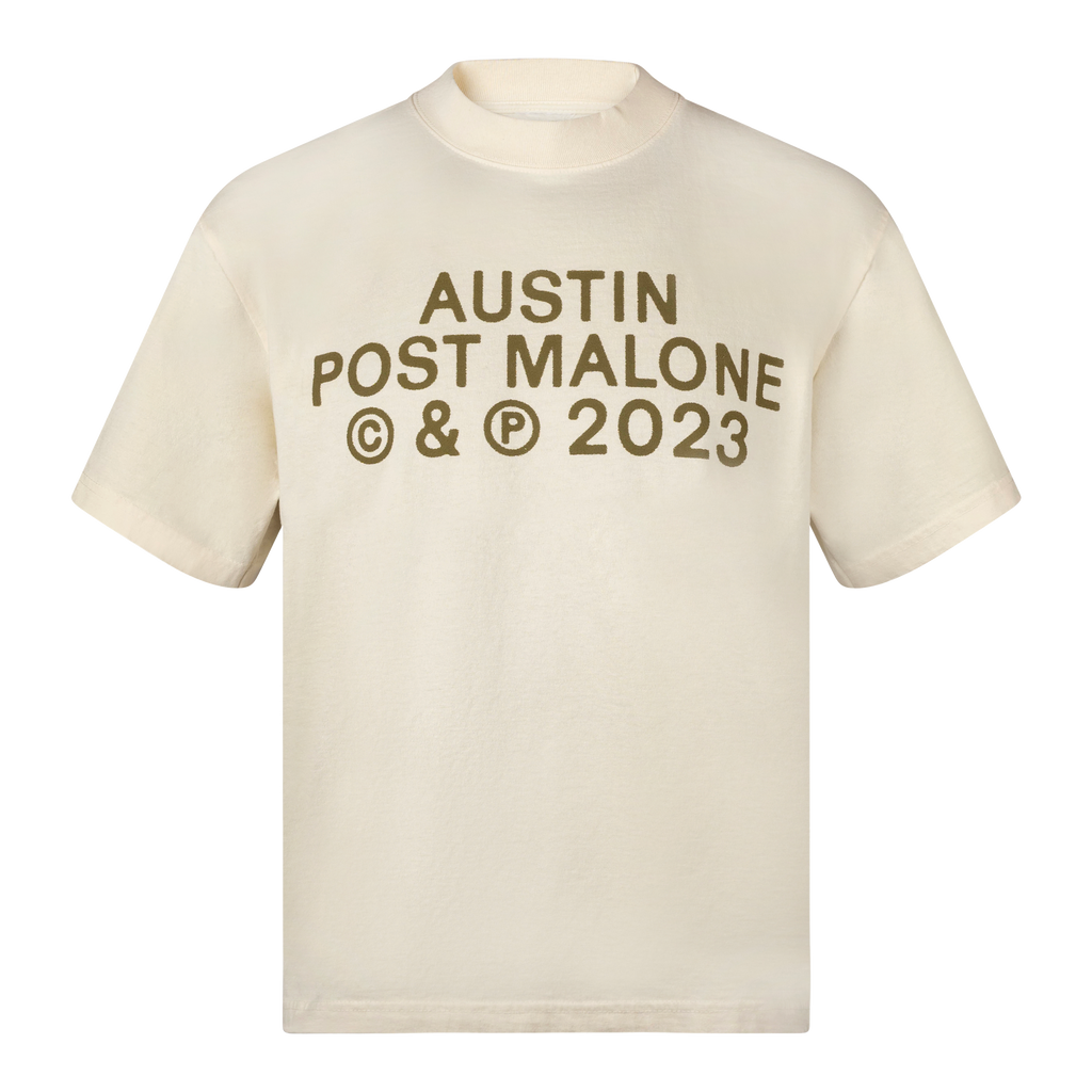 AUSTIN POST MALONE 2023 TOUR VINTAGE STYLE T-SHIRT - CREAM