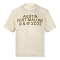 AUSTIN POST MALONE 2023 TOUR VINTAGE STYLE T-SHIRT - CREAM