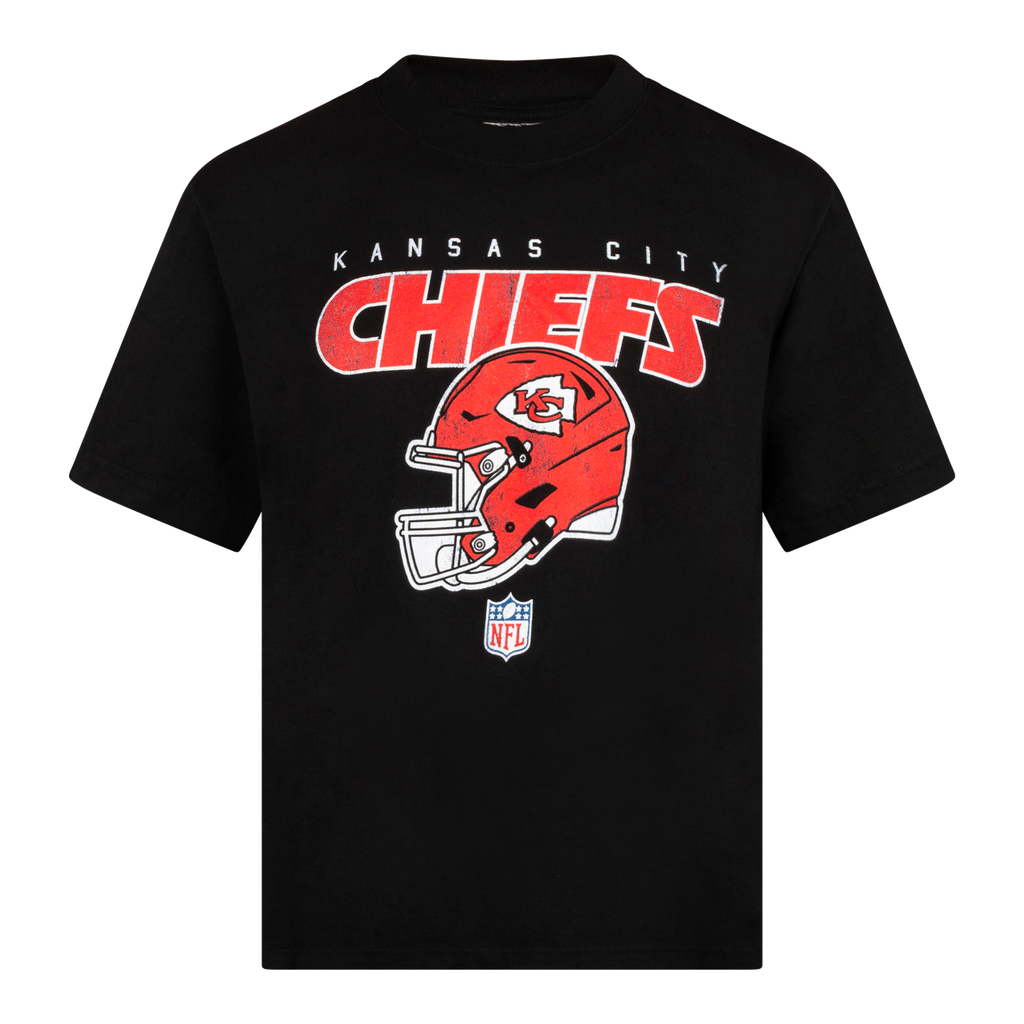 KANSAS CITY CHIEFS VINTAGE STYLE T-SHIRT — BLACK
