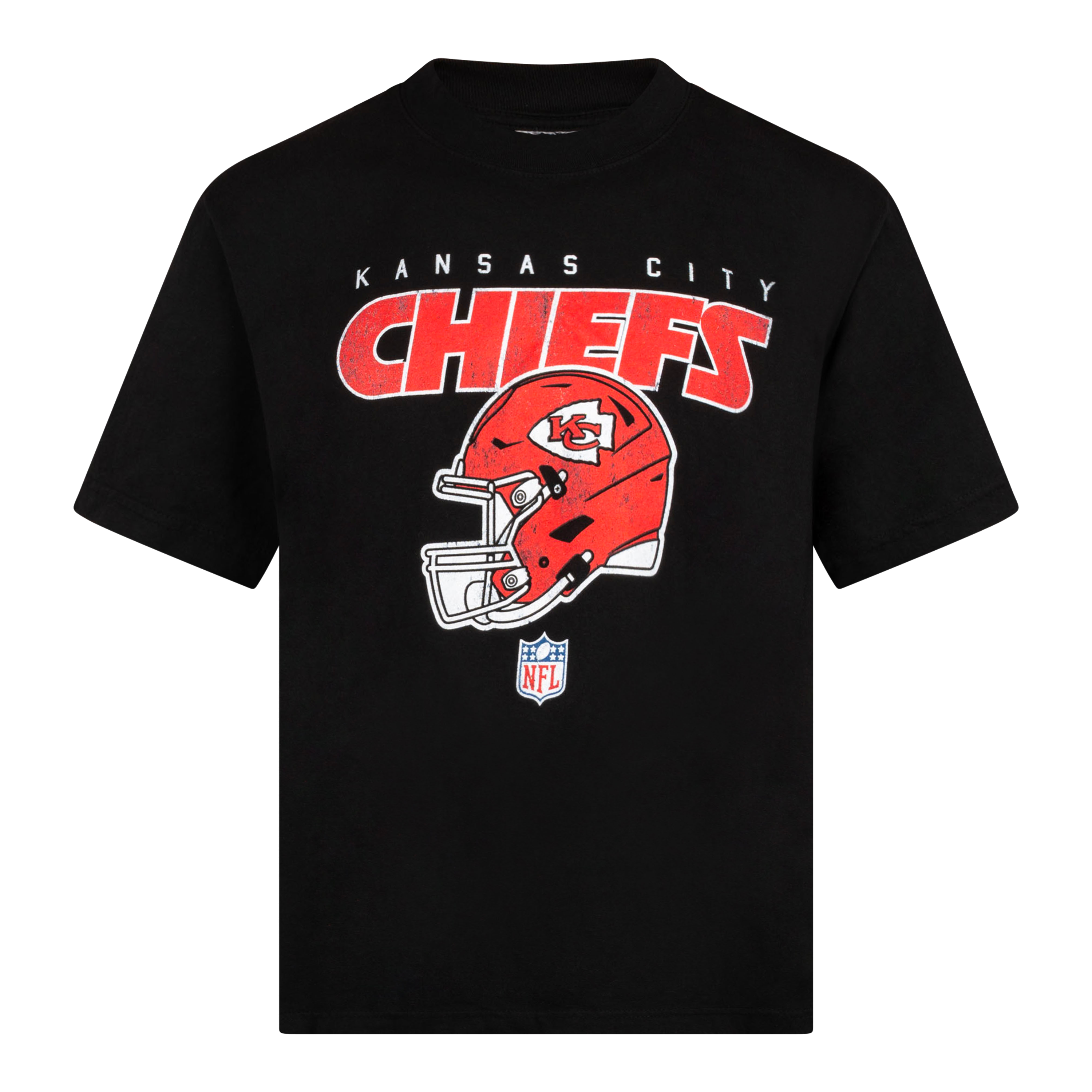 KANSAS CITY CHIEFS VINTAGE STYLE T-SHIRT — BLACK