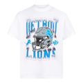 DETROIT LIONS VINTAGE STYLE T-SHIRT — WHITE
