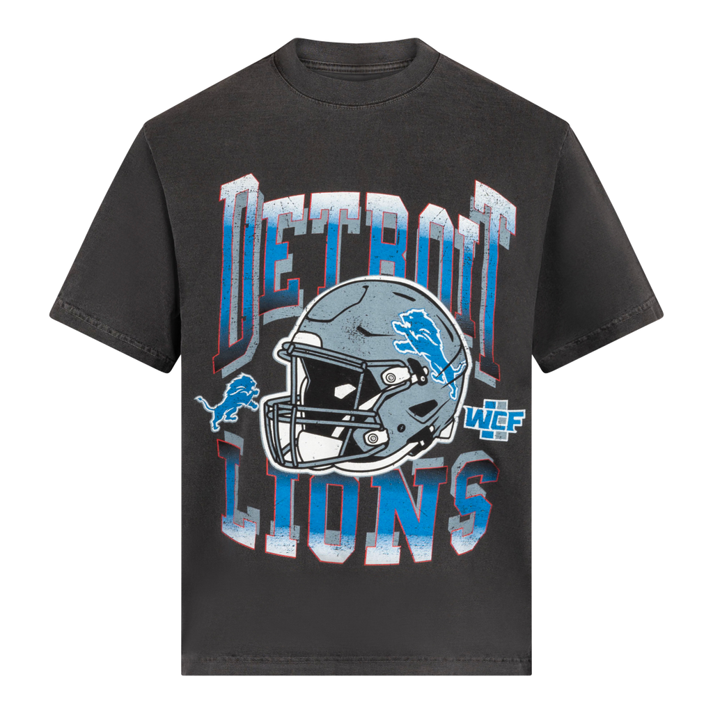 DETROIT LIONS VINTAGE STYLE T-SHIRT — SHADOW
