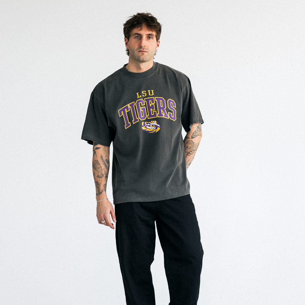 LSU TIGERS VINTAGE STYLE T-SHIRT - SHADOW