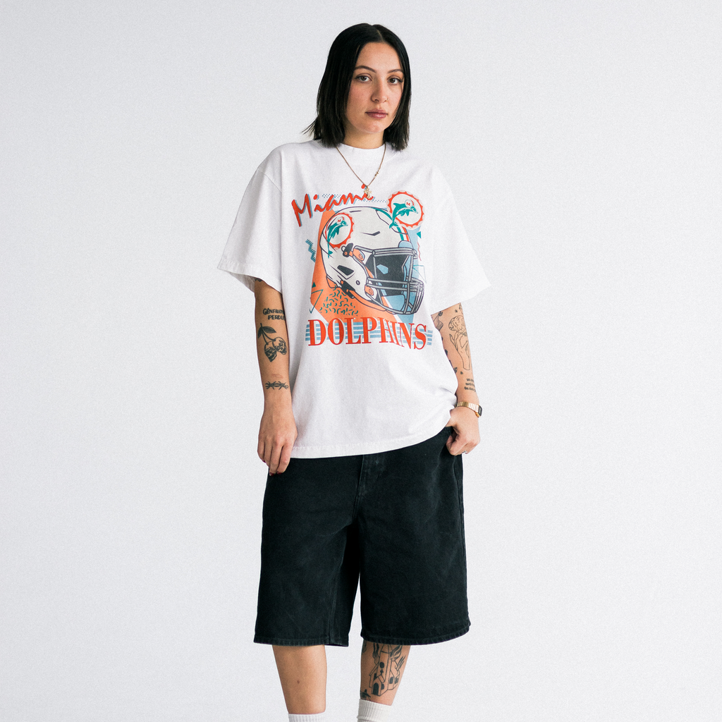 MIAMI DOLPHINS VINTAGE STYLE T-SHIRT - WHITE