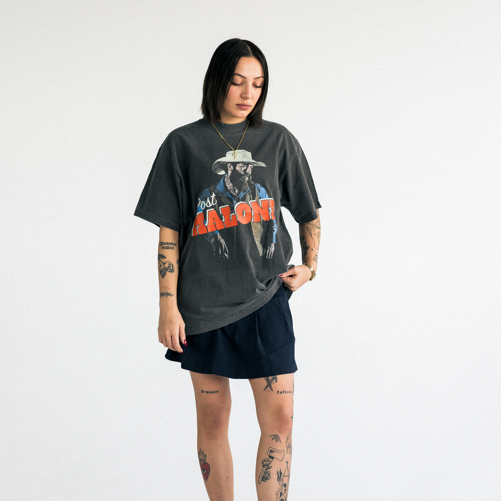 POST MALONE VINTAGE STYLE T-SHIRT - SHADOW