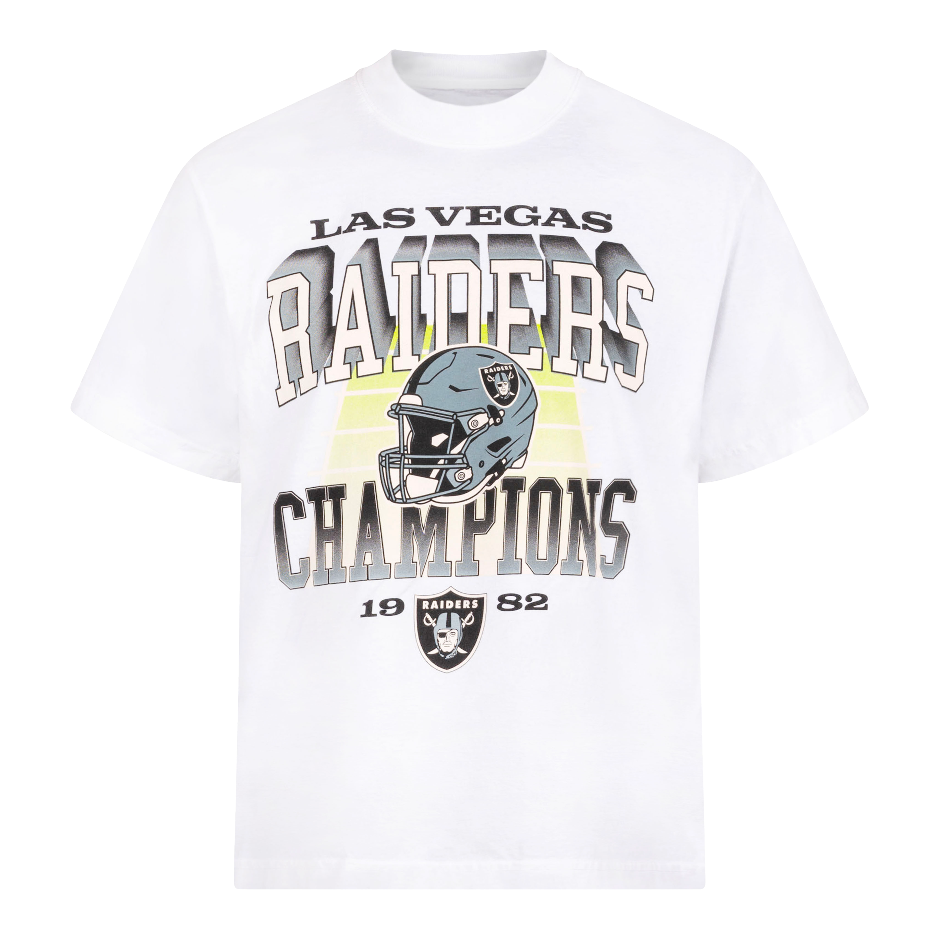 LAS VEGAS RAIDERS CHAMPIONS VINTAGE STYLE T-SHIRT — WHITE