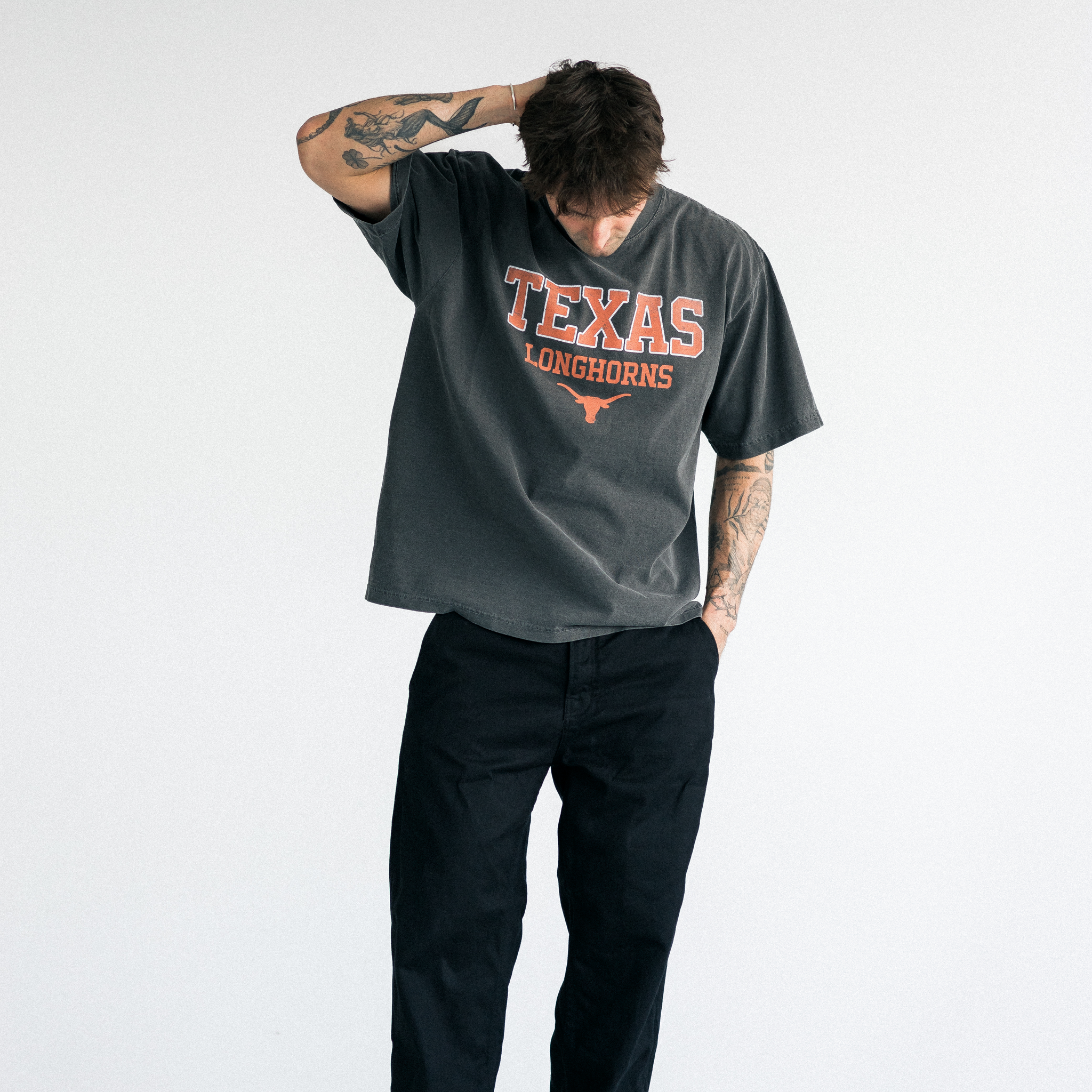 TEXAS LONGHORNS VINTAGE STYLE T-SHIRT - SHADOW