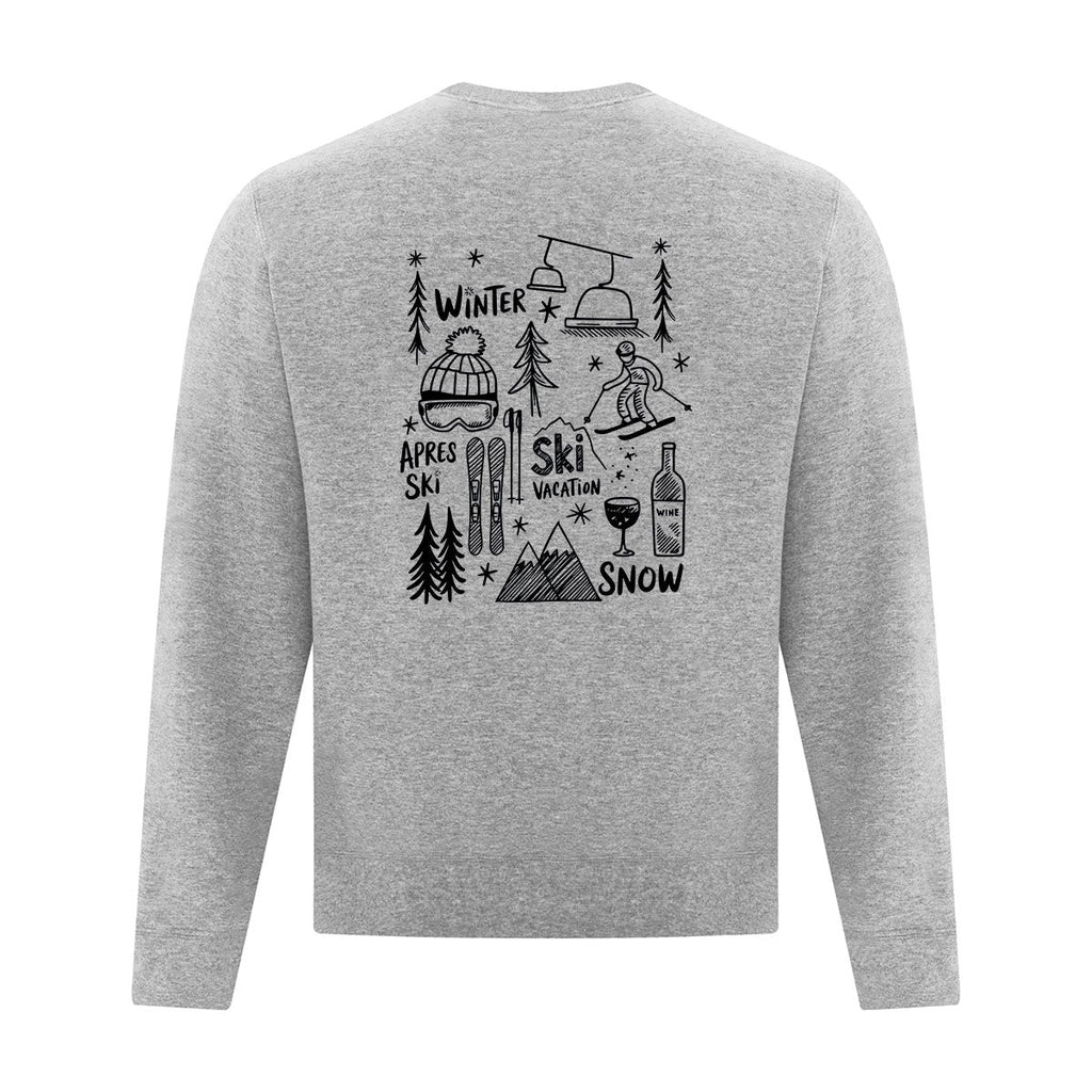 Crewneck Ski Doodles imprimé