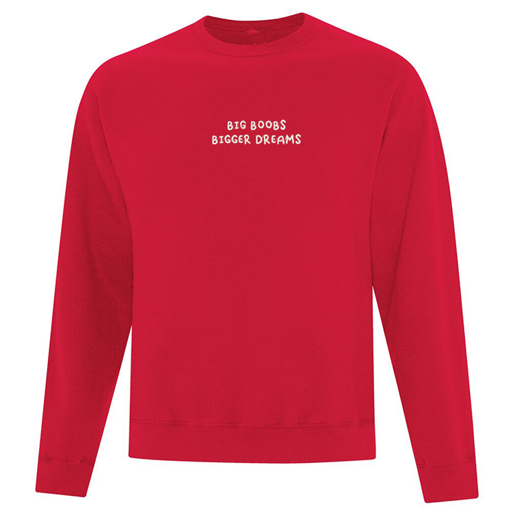 Crewneck "Big B00bs Bigger Dreams" brodé