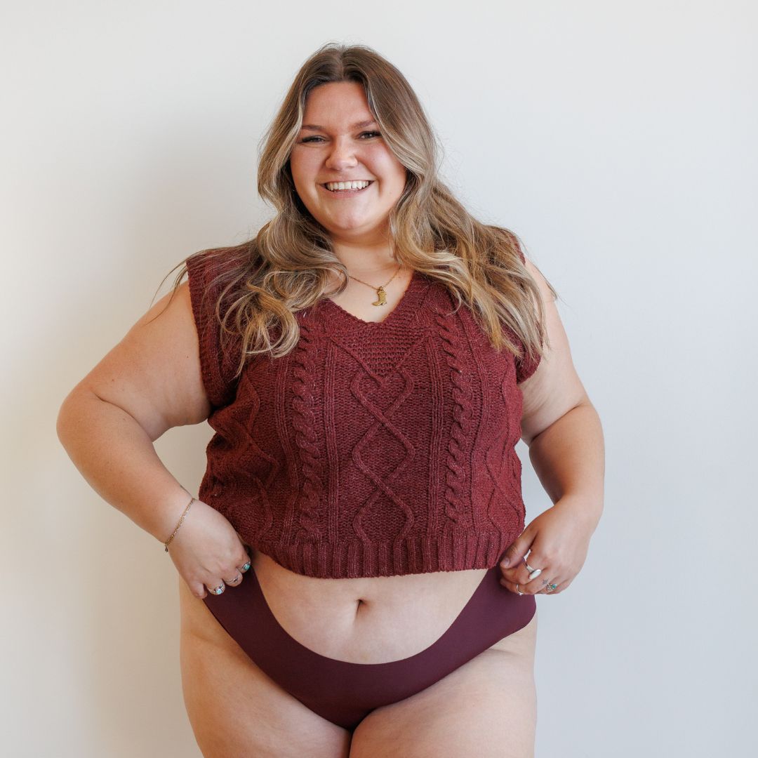 Culotte bikini sans couture Noir Noble