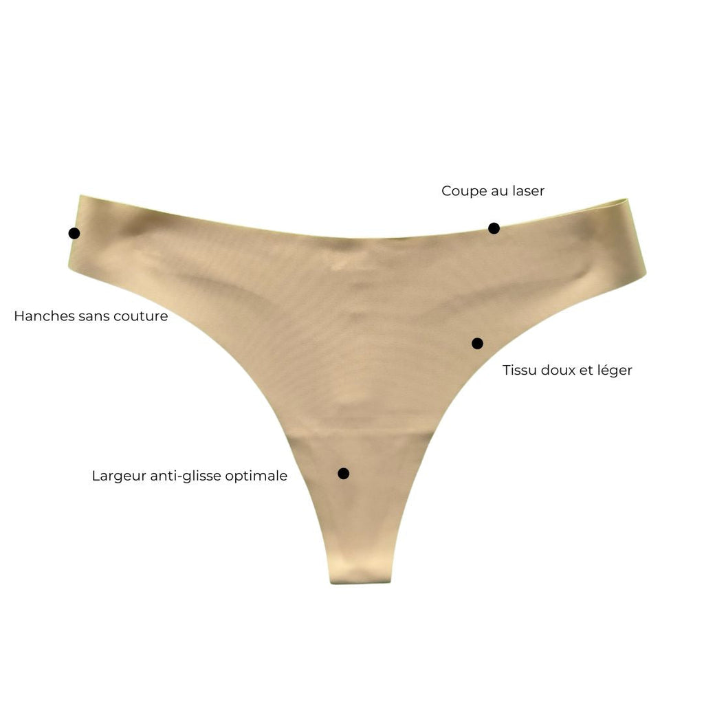 Tanga sans couture SecondSkin Beige
