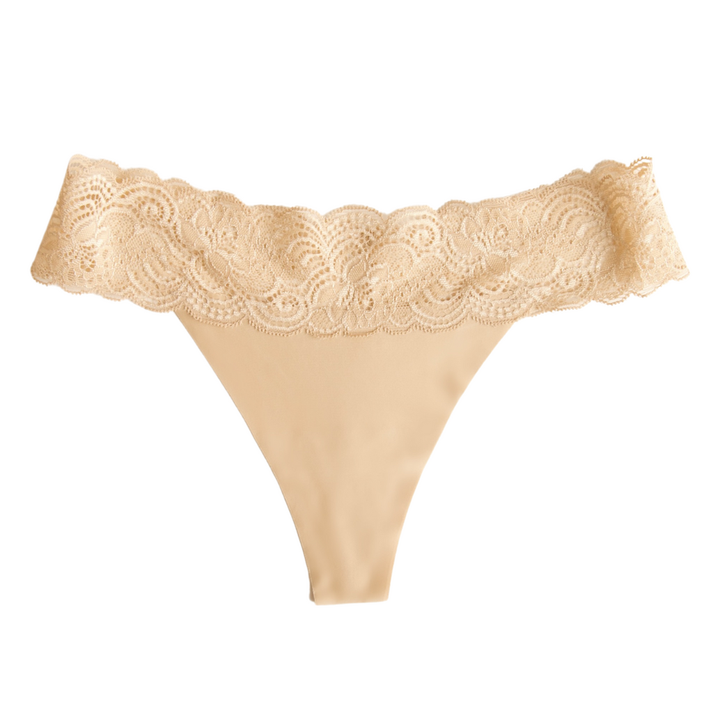 Tanga avec dentelle Rose Quartz