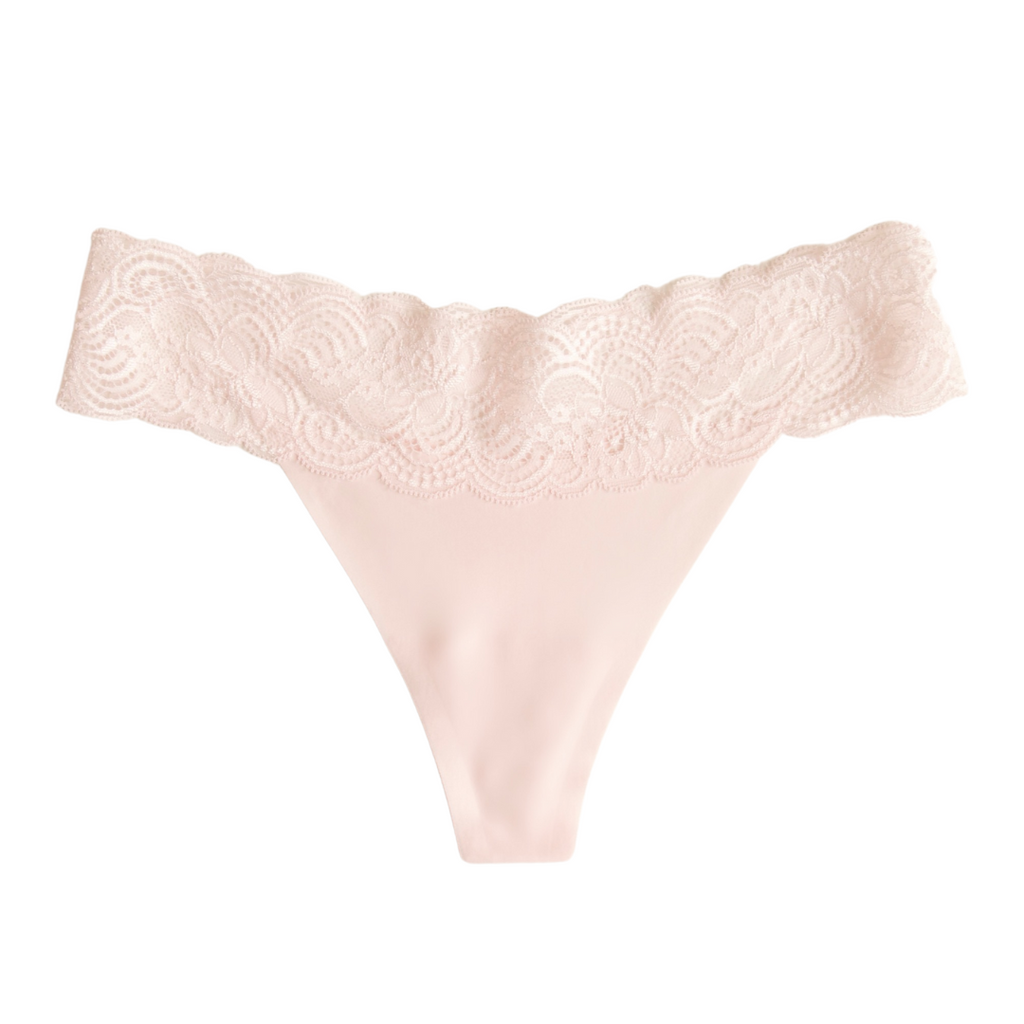 Tanga avec dentelle Sandstone Beige