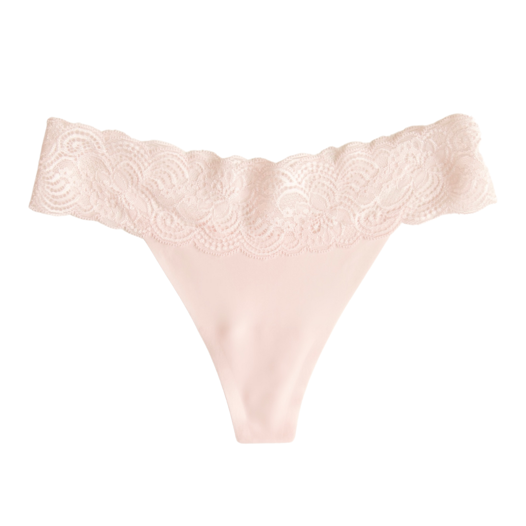 Tanga avec dentelle Sandstone Beige