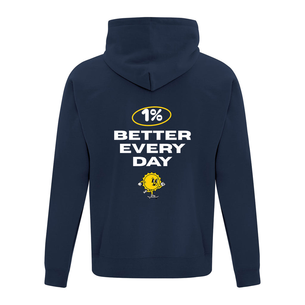 Hoodie "1% Better Everyday" brodé & imprimé
