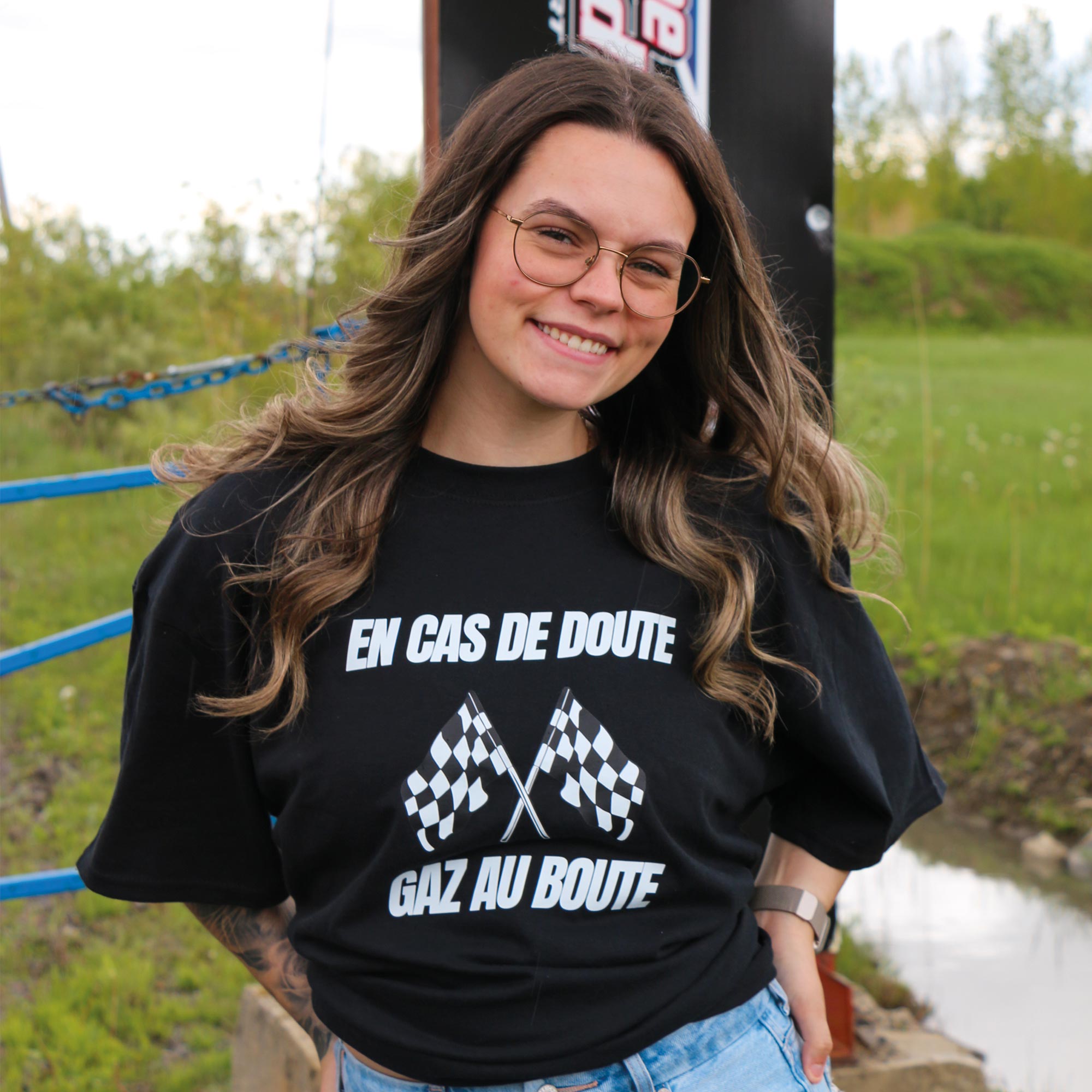 T-shirt "Gaz au boute" imprimé