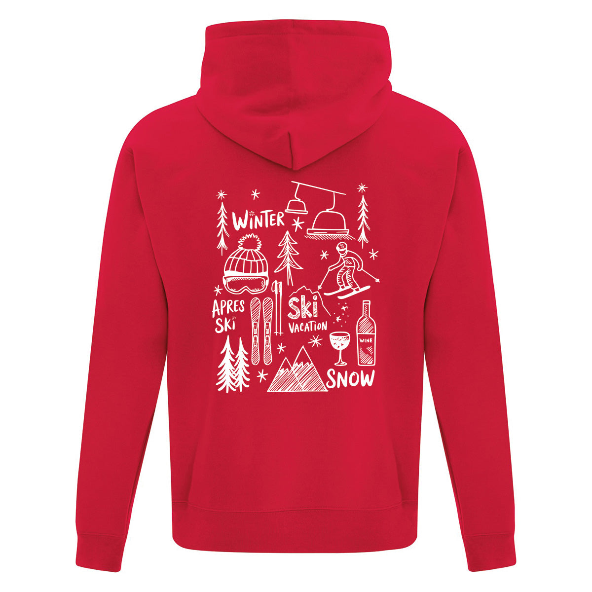 Hoodie Ski Doodles imprimé