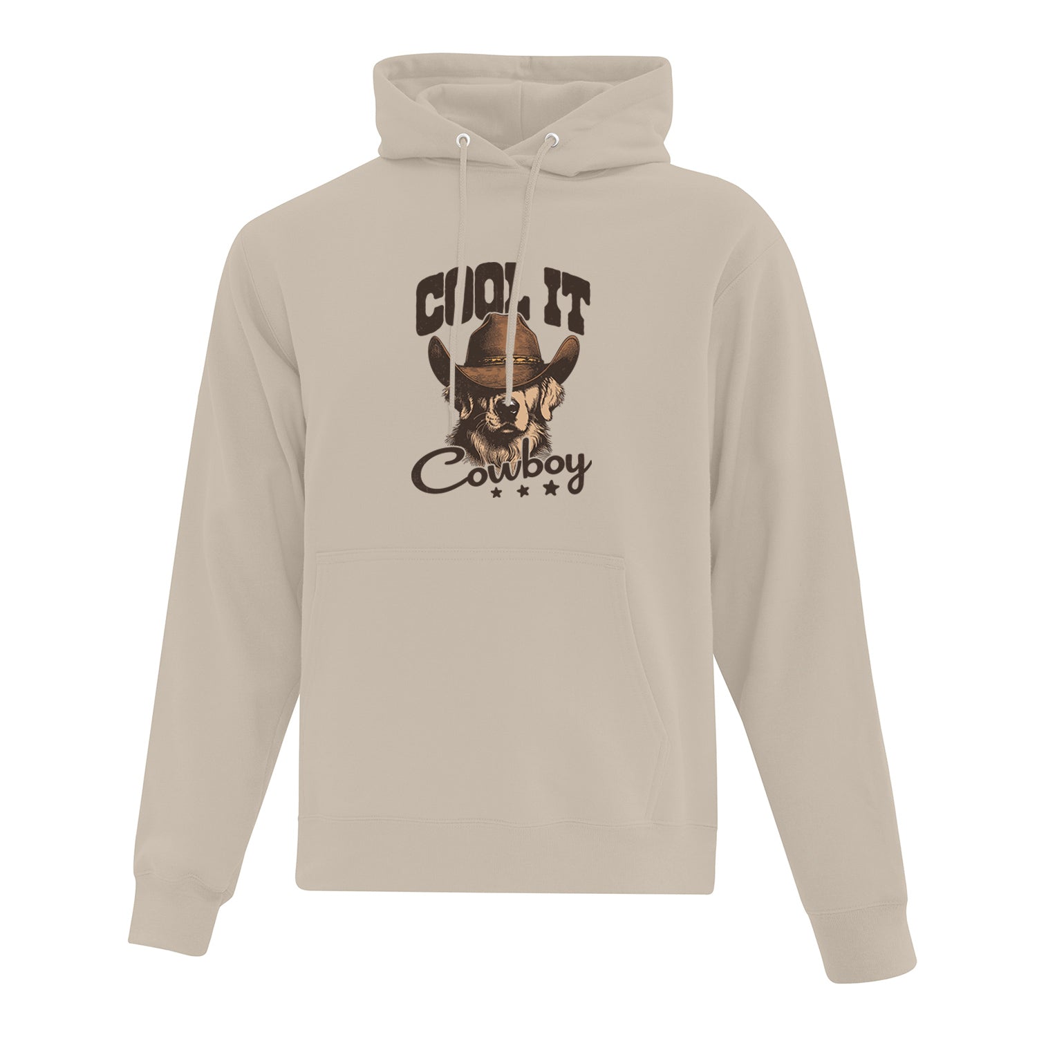 Hoodie "Cool it, cowboy" imprimé
