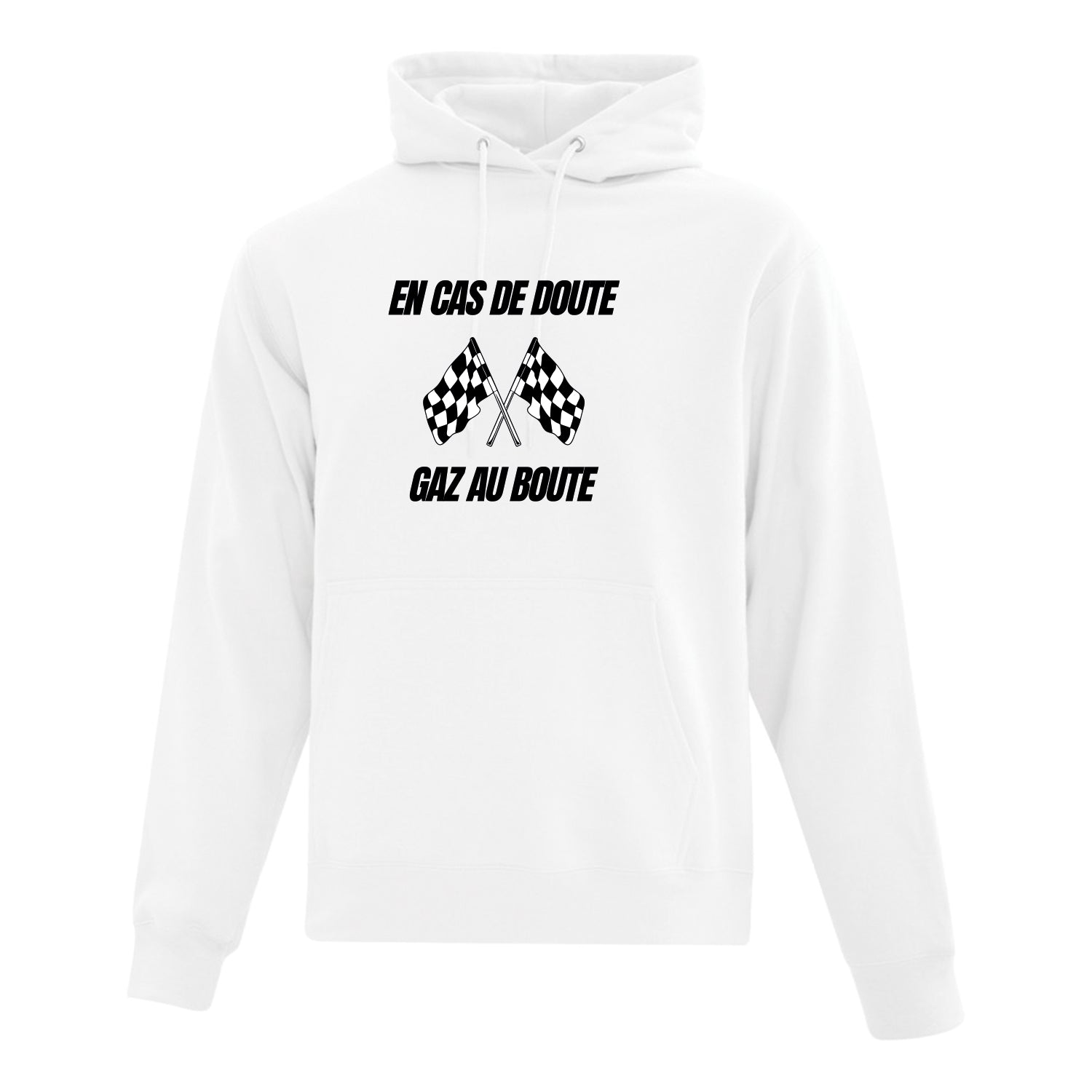 Hoodie "Gaz au boute" imprimé