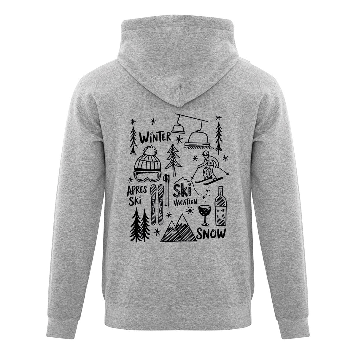 Hoodie Ski Doodles imprimé