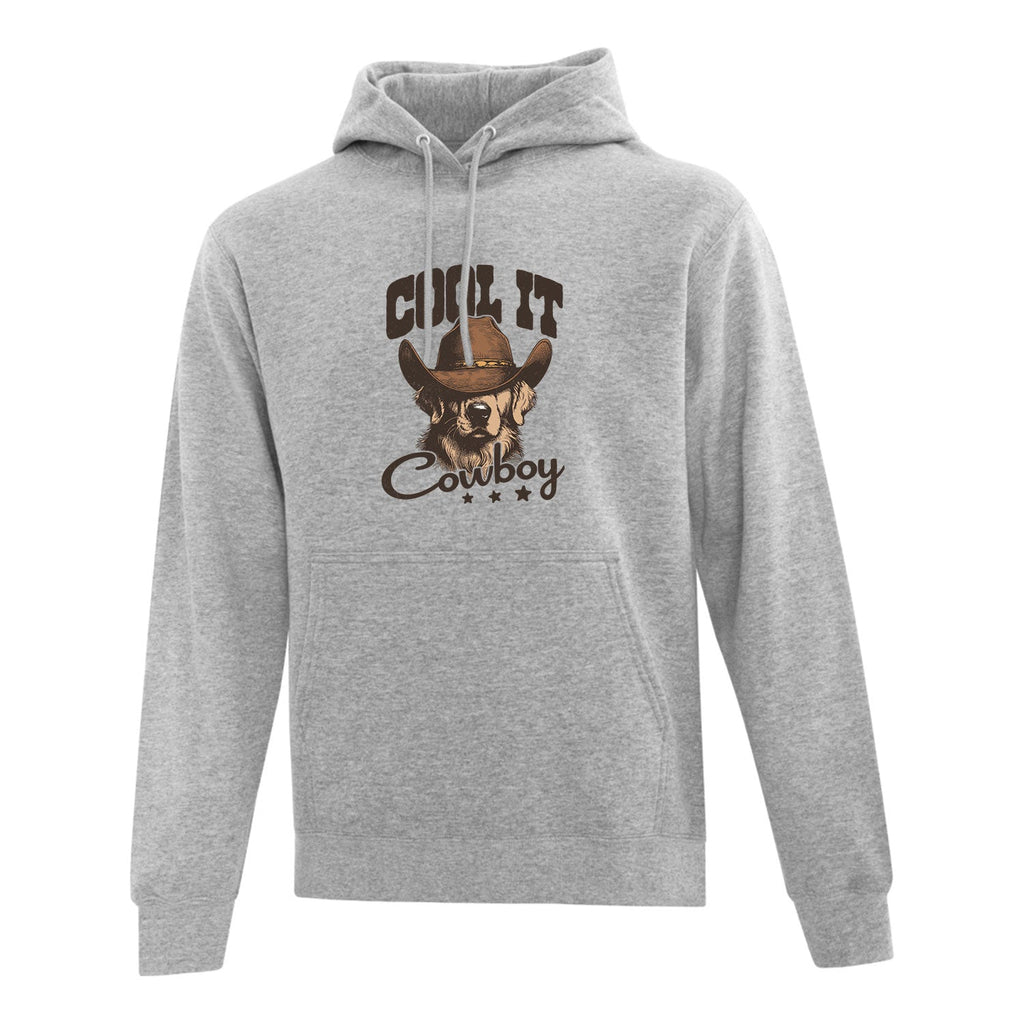 Hoodie "Cool it, cowboy" imprimé