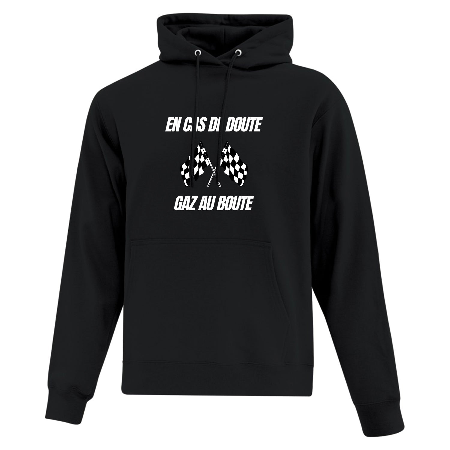 Hoodie "Gaz au boute" imprimé