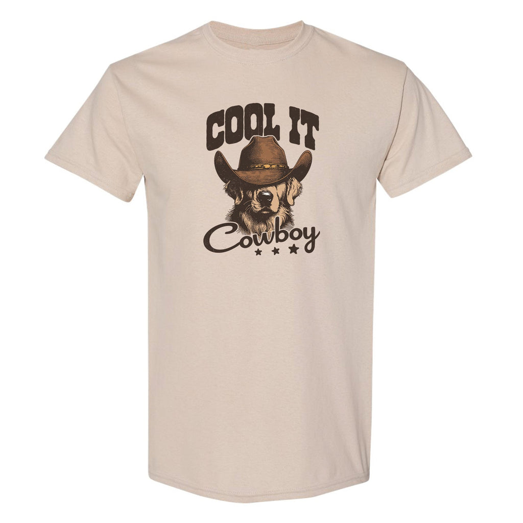 T-shirt "Cool it cowboy" imprimé