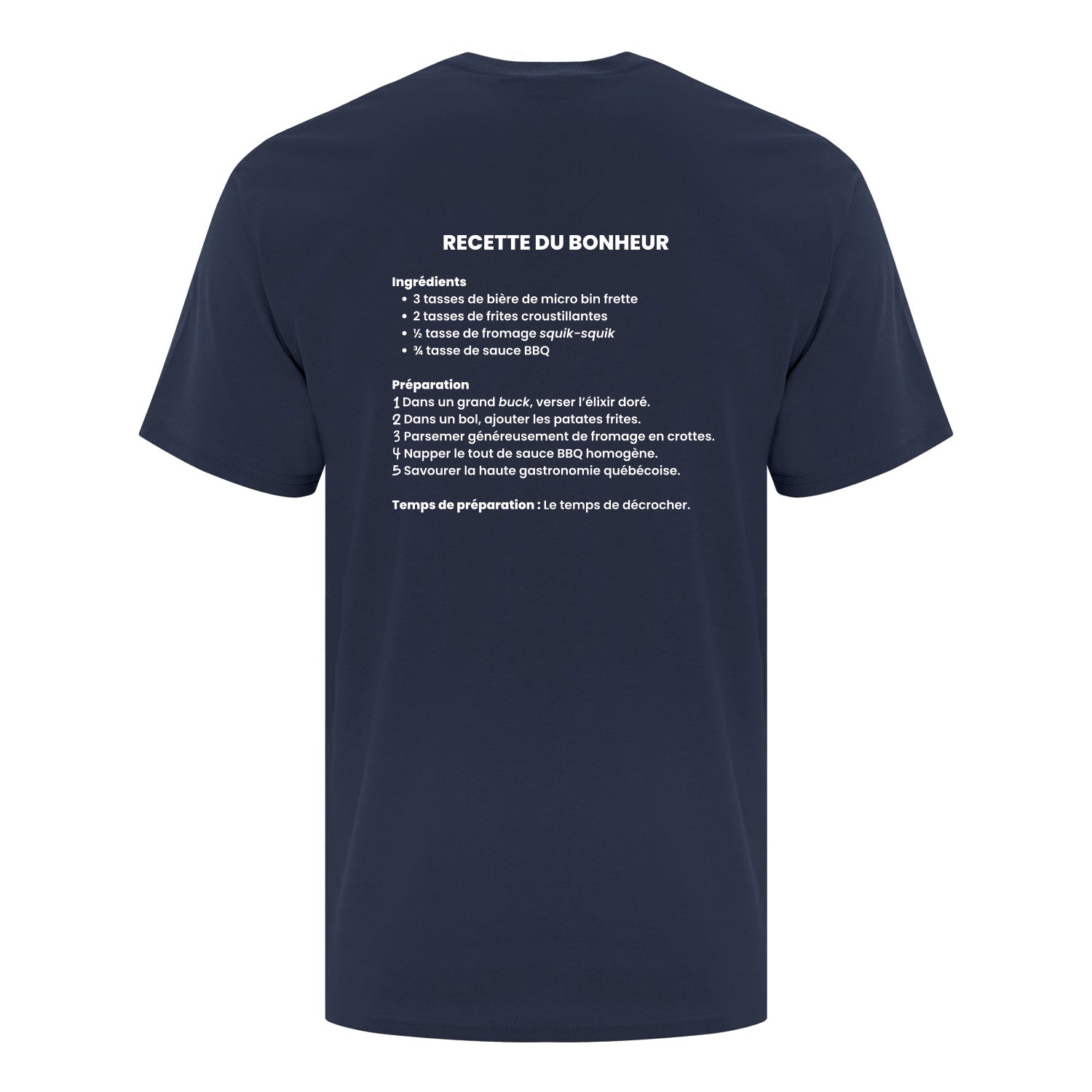 T-shirt "Recette du bonheur" imprimé