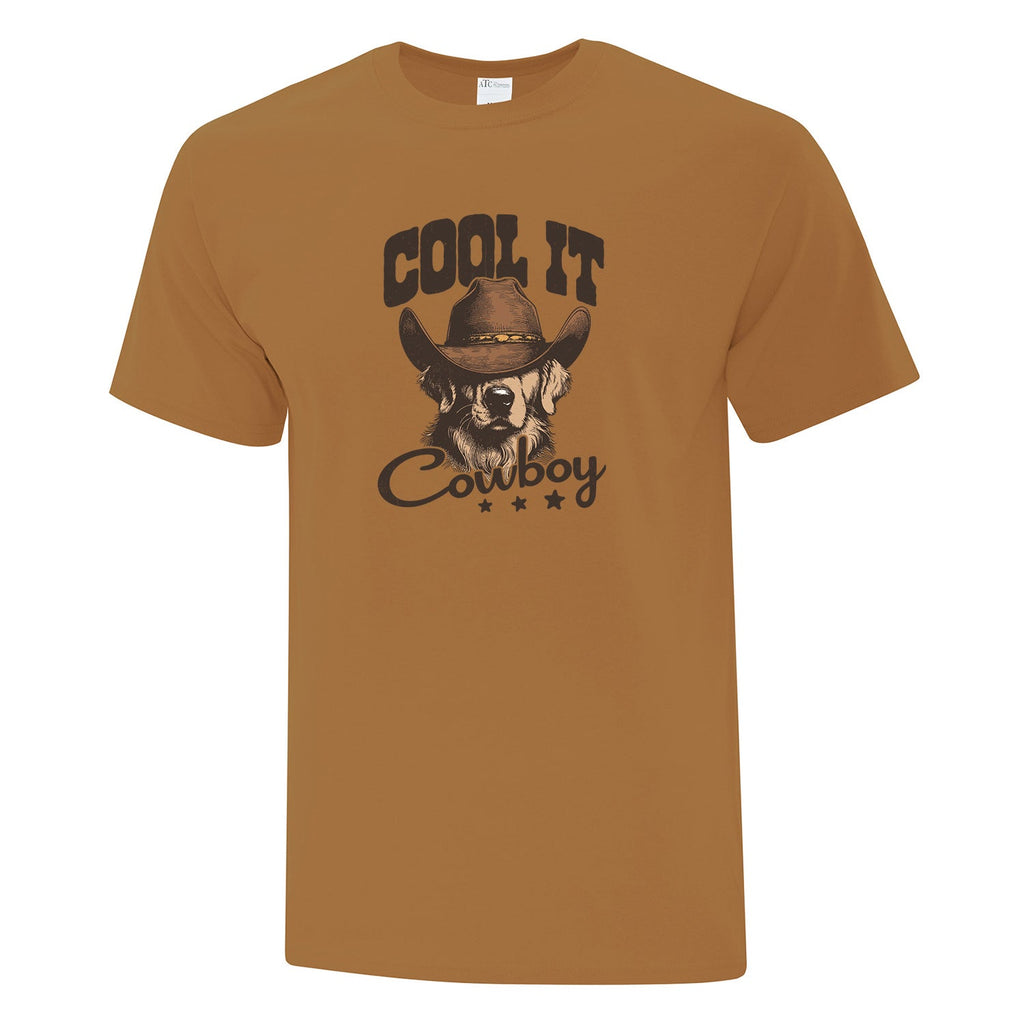 T-shirt "Cool it cowboy" imprimé