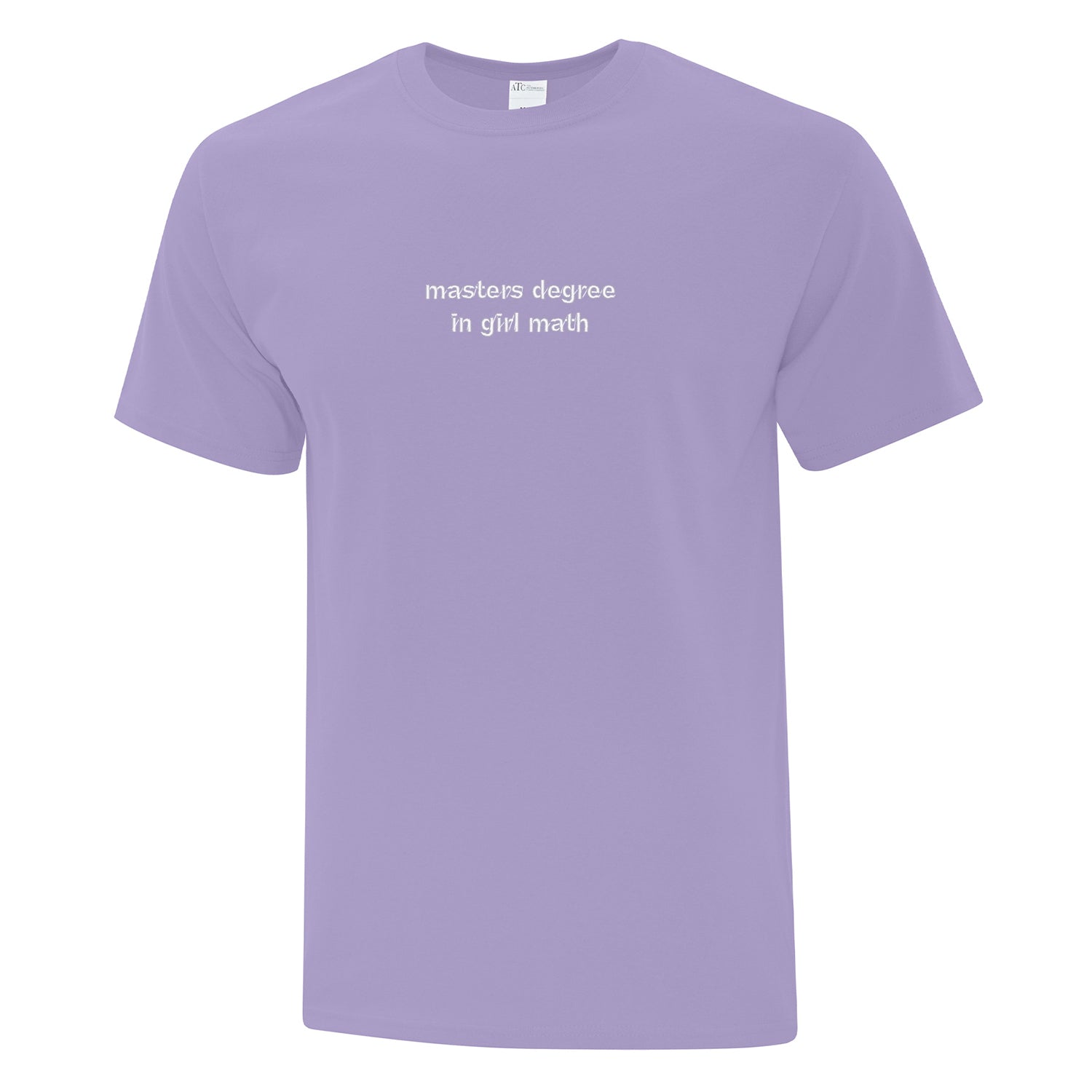 T-shirt "Masters Degree In Girl Math" brodé
