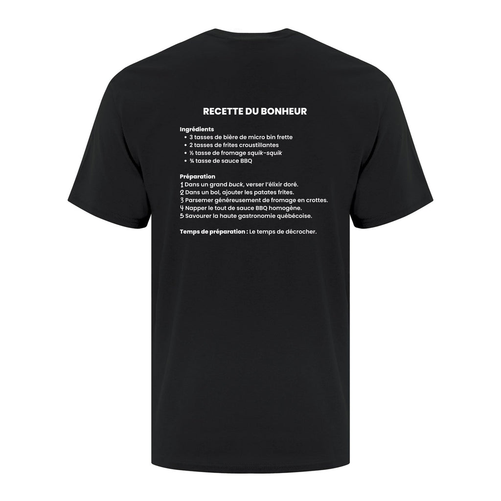 T-shirt "Recette du bonheur" imprimé