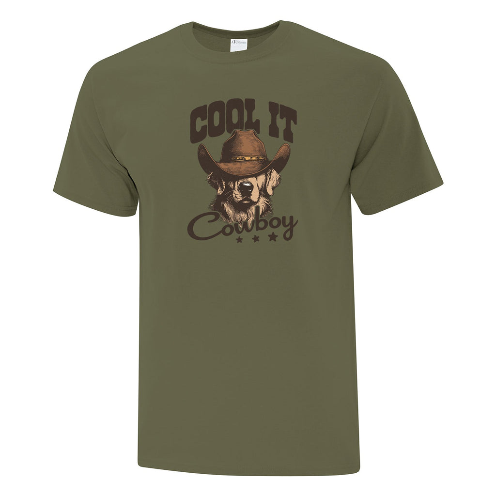 T-shirt "Cool it cowboy" imprimé