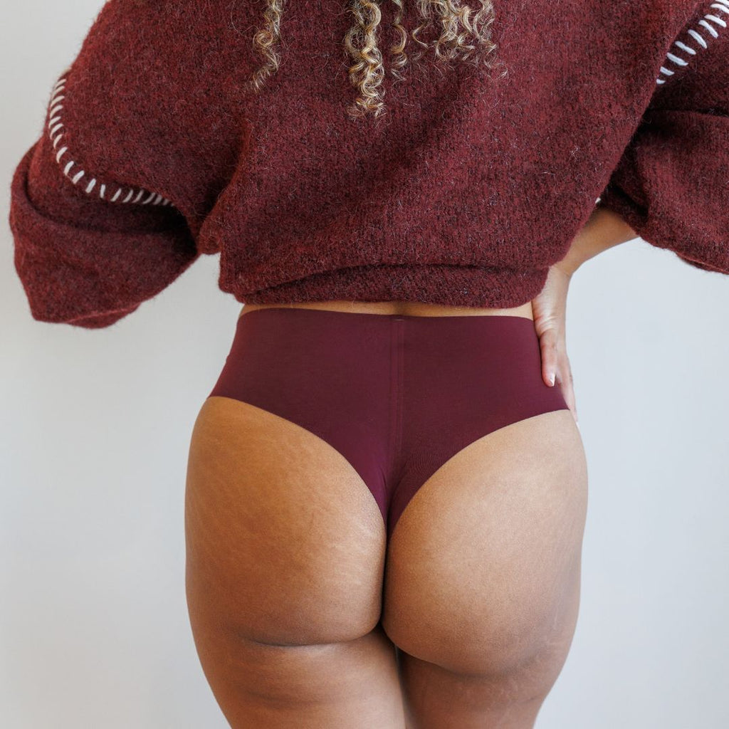 Tanga taille haute sans couture Noir Noble