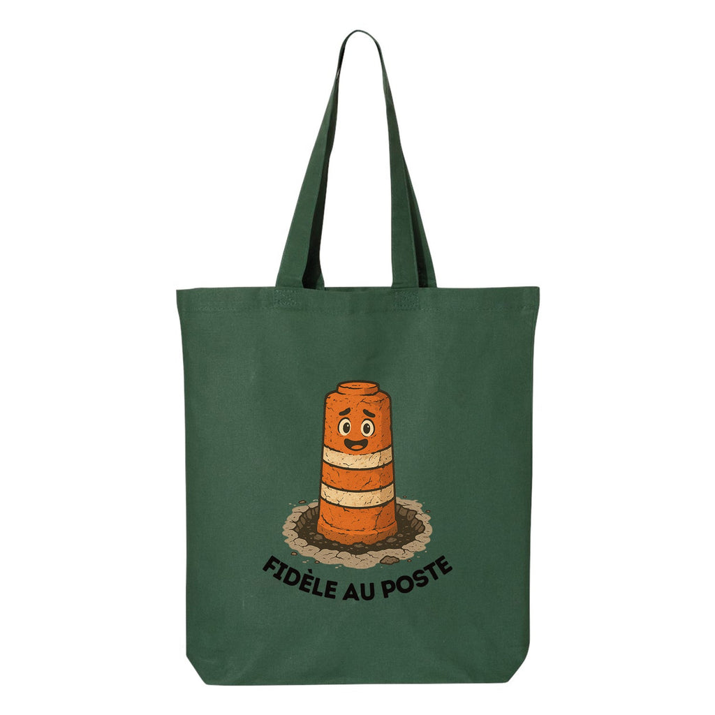 Tote bag "Fidèle au poste" imprimé